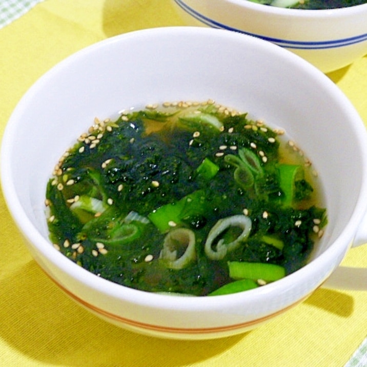 海苔と葱のスープ